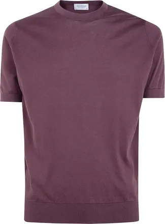 John Smedley Hombre, Camisetas, Rojo, Talla: S