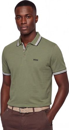 HUGO BOSS Poloshirt Boss Green Paddy groen regular fit met logo
