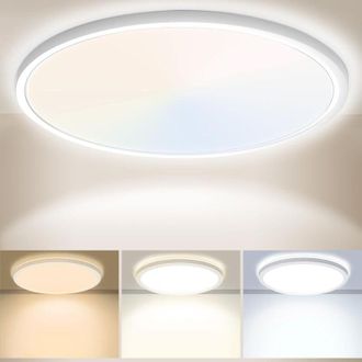 OEM L&aacute;mpara De Techo Led De 30 Cm, 24 W, 3200 Lm, 6000 K, 4000 K, 3000 K, Ip54, Resistente Al Agua, Para Ba&ntilde;o, Redonda, Moderna, Para Dormitorio, Sal&oacute;n, C