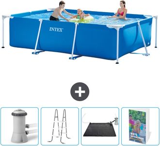 Intex Piscina Con Estructura Rectangular - 300x200x75 Cm - 7-piezas Scb128