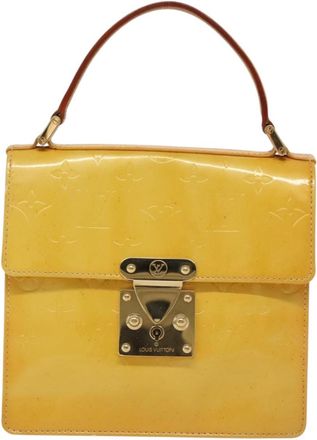 Louis Vuitton Spring Street Yellow Patent Leather Handbag (Pre-Owned)