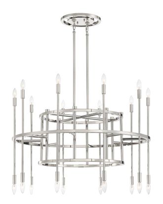 Crystorama Aries 20 Light Polished Nickel Chandelier