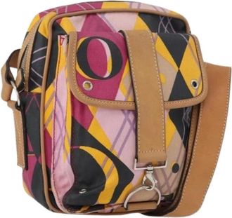 Dior Pre-owned Cross Body Bags, female, Multicolor, Size: ONE SIZE Pre-owned Coated Canvas Shoulder Bag