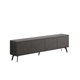 Hanah Home Mobile Tv In Legno dune - 180 X 29 X 50 Cm - Grigio Antracite
