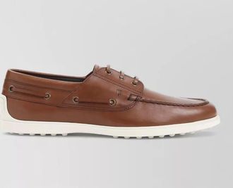 Tod's leather boat loafers