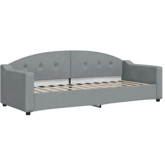 vidaXL Sof&aacute; Cama Sin Colch&oacute;n Tela Gris Claro 80x200 Cm Vidaxl