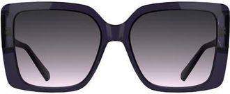 Kendra Scott Amber Filigree 56mm Gradient Rectangular Sunglasses in Lavender at Nordstrom