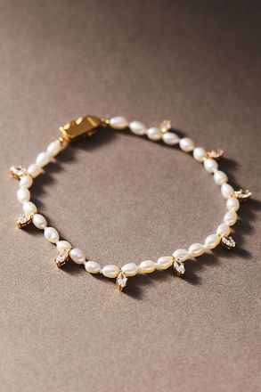 Nadri Vow Pearl Line Bracelet