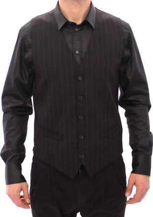 Dolce & Gabbana Streepmotief Vest Formele Stijl