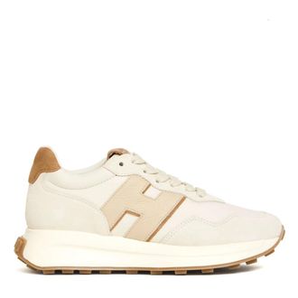 Hogan Retrorun Bimateriale - Dames - Sneakers - Wit - 36 EU - Leer - Schoenen