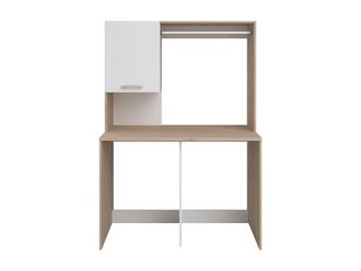 VENTE-UNIQUE.COM Mueble para lavadora madera color natural claro, blanco