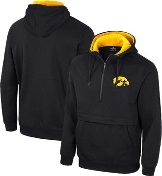 Colosseum Mens Colosseum Black Iowa Hawkeyes Half-Zip Hoodie at Nordstrom, Size Large