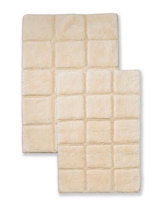 Superior Luxurious Set Of 2 Non-Skid Cotton Bath Rugs