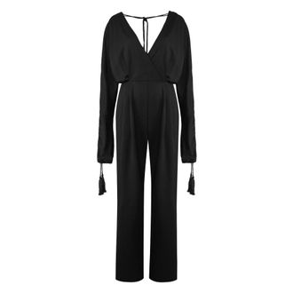 Alberta Ferretti Wool blend jumpsuit - female - Alberta Ferretti - Jumpsuits - Black - M - Jumpsuits & Playsuits