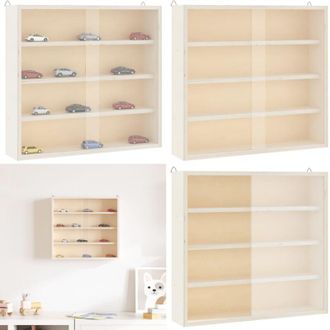 vidaXL Teca da Collezione in Legno con Porte 40x8,5x37 cm - Vetrina a parete - Vetrina per pensile