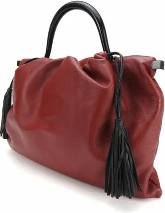 Loewe Pre-owned Handbags, female, Red, Size: ONE SIZE Pre-owned Leather handbags