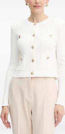 Guess Co Cardigan a coste - Bianco