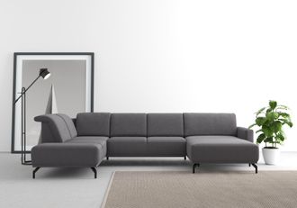 Sit&more Wohnlandschaft »Bailando U-Form« wahlweise mit Kopfteilverstellung und Vorziehsitz, motorisch