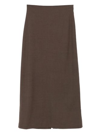 LouLou Wollen maxi-rok - Bruin