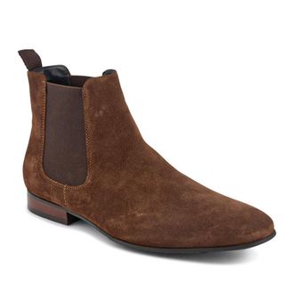 Jones Bootmaker Mens Leather Pointed-Toe Chelsea Boots - Brown - Size UK 10