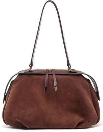 Generic Compatible For Leather Crossbody Bag, Womens Large-Capacity Shoulder(Coffee)