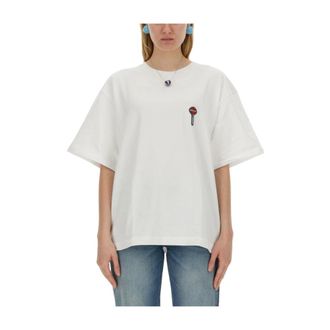 Fiorucci T-shirt in Cotone Jersey con Stampa Lollipop - - Tops - Donna - Bianco - S