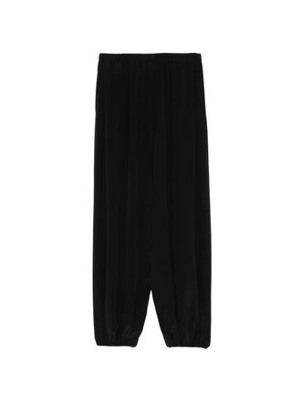 Alysi Silk Balloon Trousers - Black
