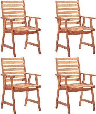 vidaXL Outdoor Dining Chairs 4 pcs Solid Acacia Wood, 3051100