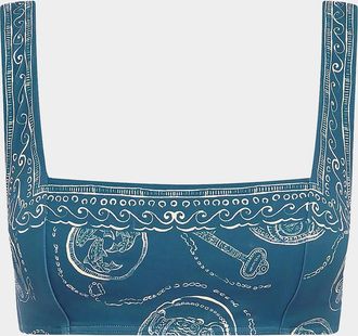 Alemais Lucky Square-Neck Bikini Top