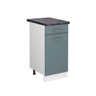 Vicco Mueble Bajo De Cocina R-line, Gris Azulado, 40 Cm, Et Antracita