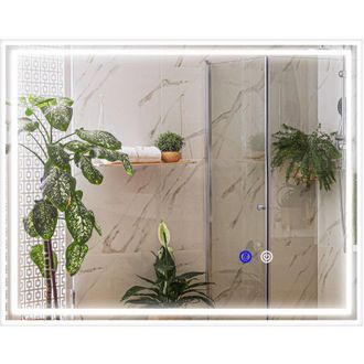 Kleankin Specchiera Bagno Antiappannamento con Luce LED 3 Livelli Rettangolare
