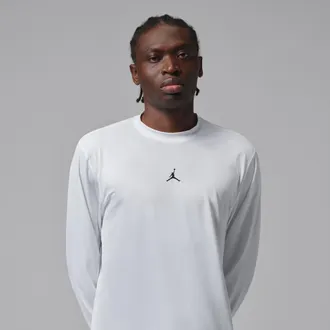 Nike Jordan Mens Jordan Sport Essentials Dri-FIT Long-Sleeve Top in White | IF0887-100