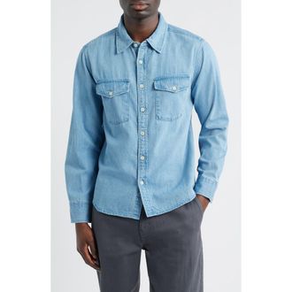 Corridor Cotton Denim Button-Up Shirt in Indigo at Nordstrom, Size X-Large