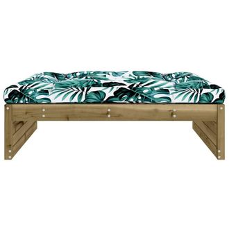 Berkfield Home Beautiful Garden Footstool 120x80 cm Impregnated Wood Pine in Brown