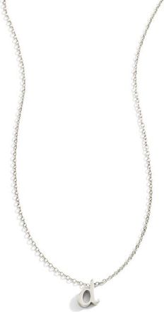 Mint & Lily Tiny Script Initial Necklace in Letter D at Nordstrom