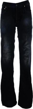 Balenciaga Wijde Pijpen Katoenen Jeans - Dames - Flared Jeans - Zwart - W24 - Katoen - Jeans