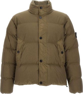 Stone Island Green Mock Collar Jacket