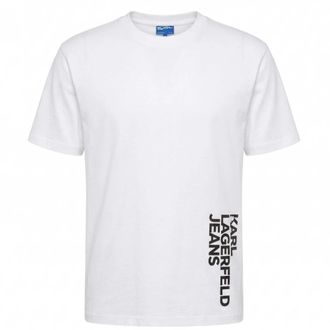 Karl Lagerfeld Reg Vertical Logo T-Shirt - Heren - T-shirts - Wit - S - Tops