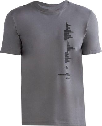 HUGO BOSS Mens Tee 7 Short Sleeve T-Shirt, Gray