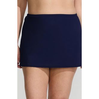 Lands End Slender Separates Tummy Control Swim Skirt Swim Bottoms in Deep Sea Navy at Nordstrom, Size 16W