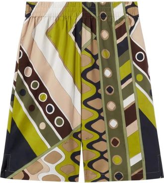 Pucci Vivara Print Katoenen Shorts - Heren - Korte Broeken - Veelkleurig - M - Katoen - Korte Broeken