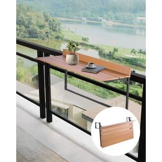 OEM Mesa Colgante Para Balc&oacute;n, Mesa Plegable Para Balc&oacute;n Al Aire Libre De 1000 X 485 X 480 Mm Con Barandillas, Ajustable En 5 Niveles, Se Adapta A Barandi