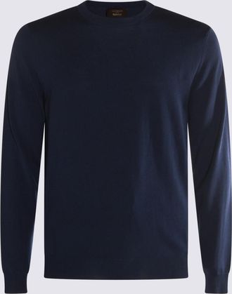 Zanone Dark Blue Wool Knitwear