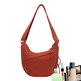 Generic Lightweight Shoulder Bag for Women, Bag | Lightweight Adjustable Bag,Crescent Spacious Hobo Bag Multi Pocket Women Pockets for Women, red, Consulte la