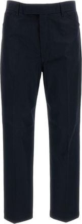 Thom Browne Blue Tailored Tapered-Leg Cotton Gabardine Chino Pants