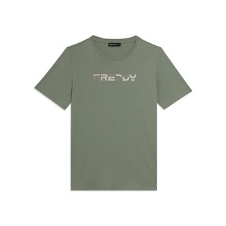 Freddy T-shirt Manica Corta con Logo FREDDY Olografico