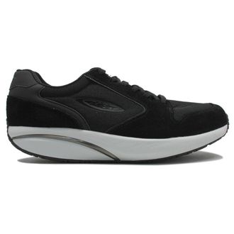 Mbt MBT 1997 Classic Leather Textile Mens Low Top Trainers - Black White - Size:UK 10.5