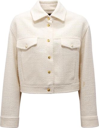 Pinko Gelato Tweed Jas - Dames - Blazers - Wit - S - Tweed - Jassen