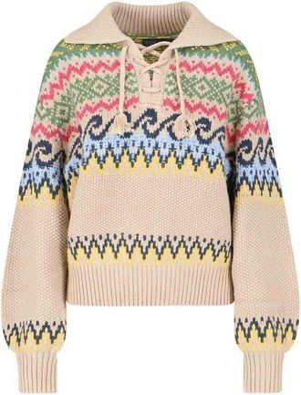 Polo Ralph Lauren Fair-isle lace-up sweater