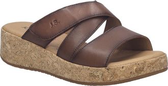 Josef Seibel Evita 04 Platform Wedge Slide Sandal in Cognac at Nordstrom, Size 10-10.5Us